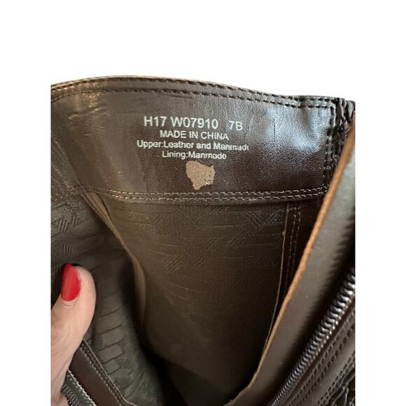Cole Haan Women's Brown Stretch Rockland Tall Leather Riding Boots Size 7 - Picture 6 of 8